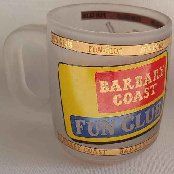 Barbary Coast Fun Club Vintage Mug Frosted 22K Gold TRIN LAS VEGAS Casino - Picture 6 of 7